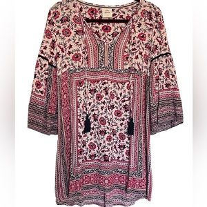 Knox Rose Boho Womens dress size small bell sleeve 3/4